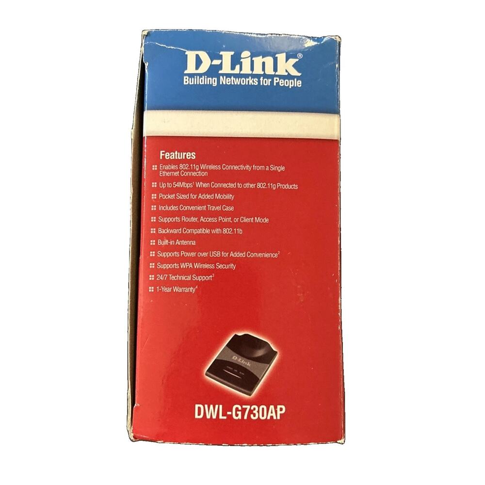 D-Link DWL-G730AP Wireless Pocket Router Access Point New In Open Box - Picture 3 of 12